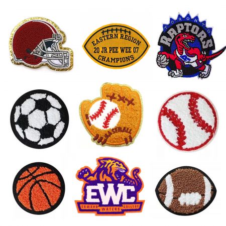 カスタムスポーツシェニールパッチ - 刺繍シェニールパッチ