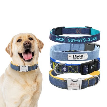 卸売デニム犬用カラー。 - 卸売デニム犬用カラー。